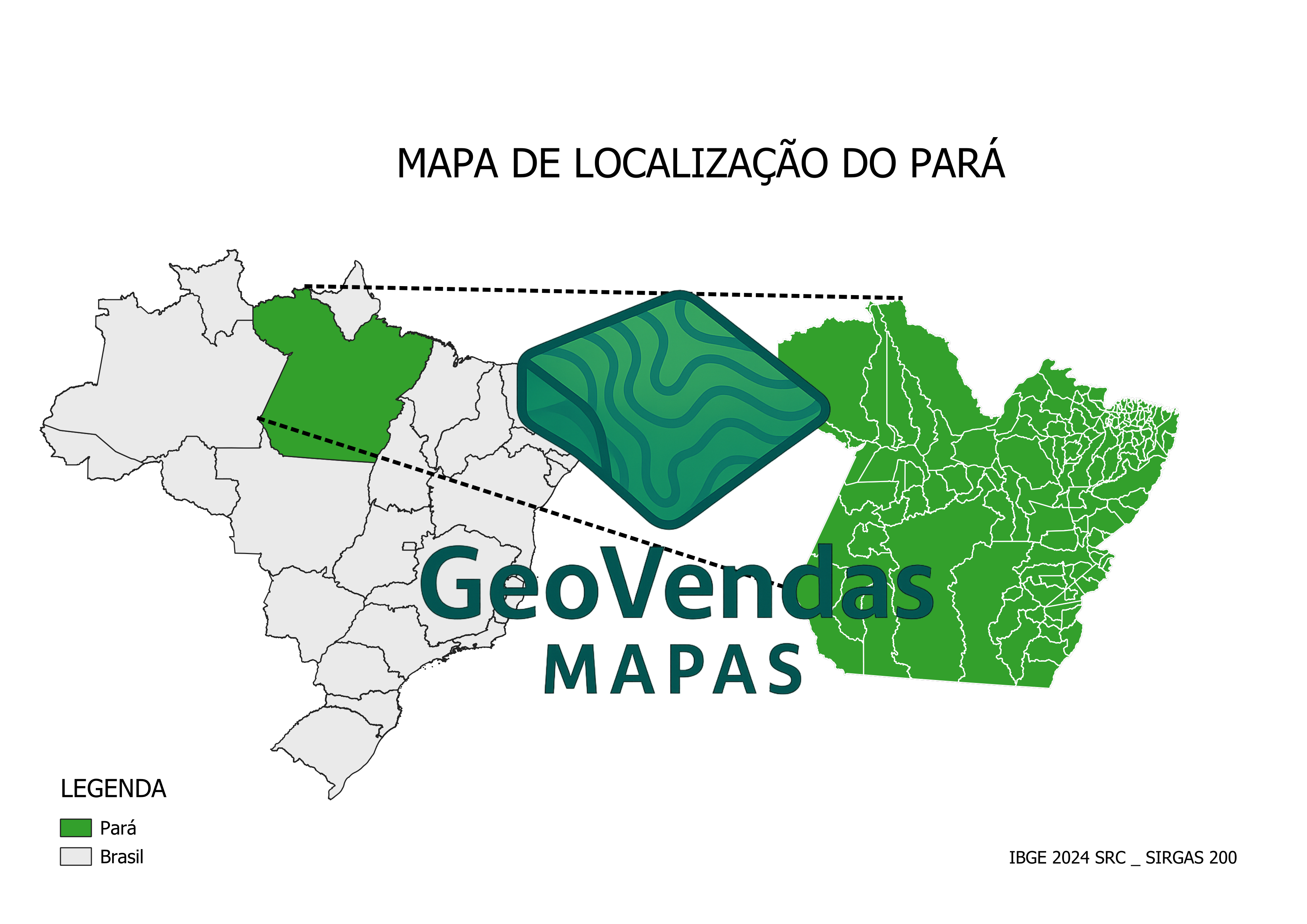 Mapa de localização do Pará