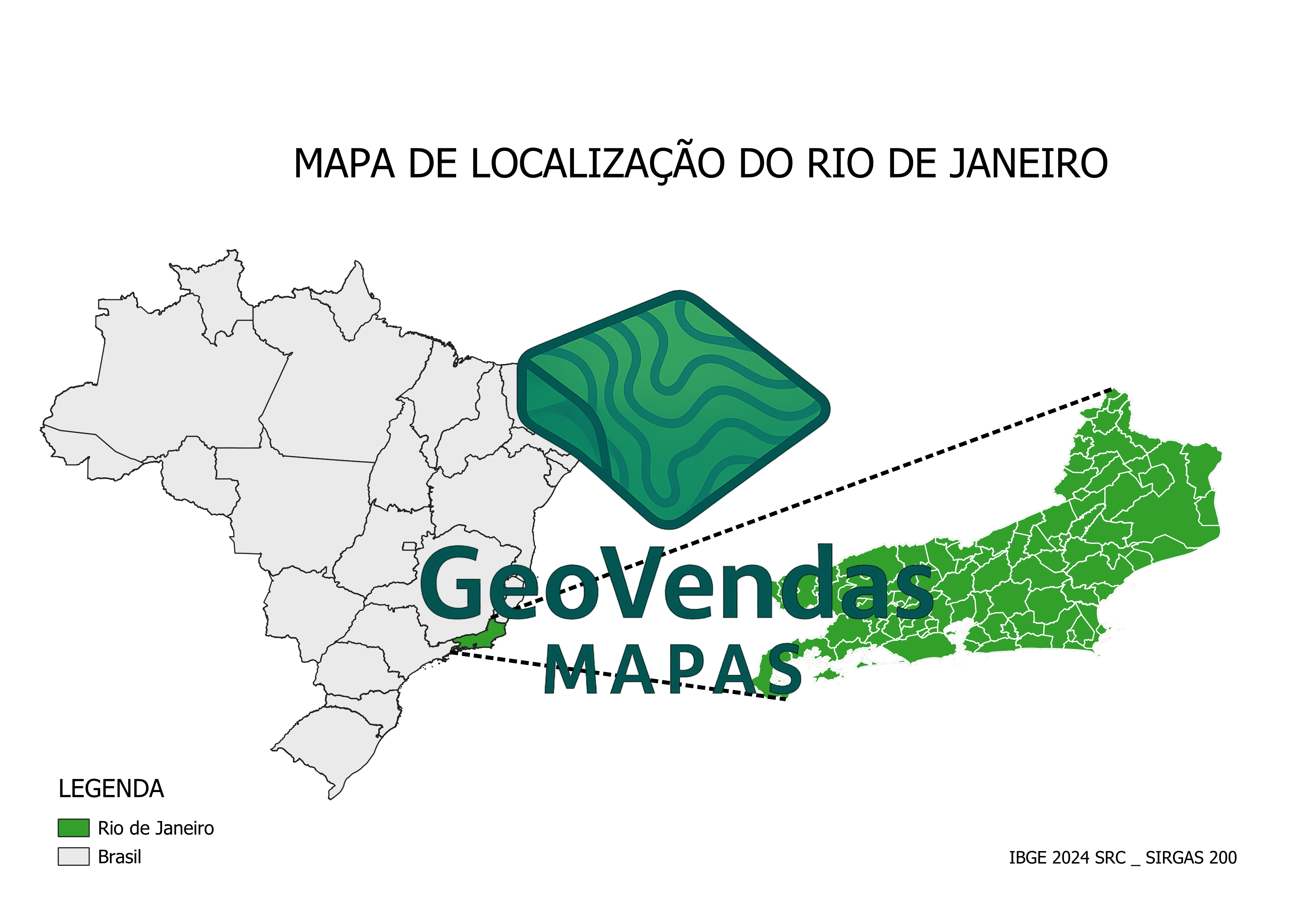 Mapa de localização do Rio de Janeiro